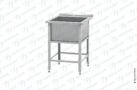 Ванна моечная ВМСб - 630/3 "Base" (полка с 3-мя отверстиями, борт)