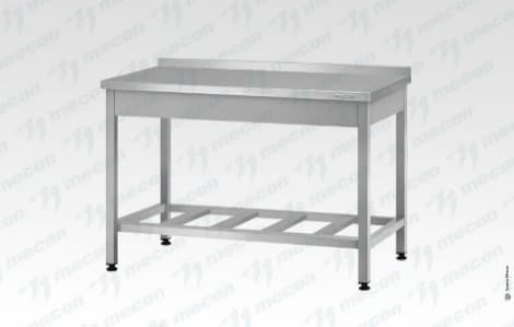 Стол производственный СПРп - 1000*600*860 "Profi Inox" (полка сплошная)