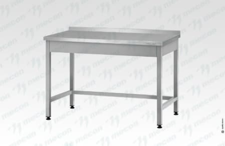 Стол производственный СПРп - 1000*600*860 "Profi Inox", борт (полка-решетка)