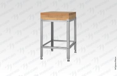 Подставка для рубки мяса ПДМн - 500*500*800 "Norma Inox"