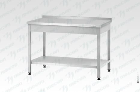 Стол производственный СПРп - 1000*600*860 "Profi Inox", борт (полка перфорация)