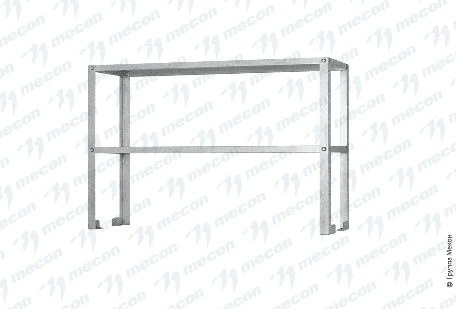Полка-надстройка настольная ПННб - 1000*300*800 "Base", цинк, 2 уровня