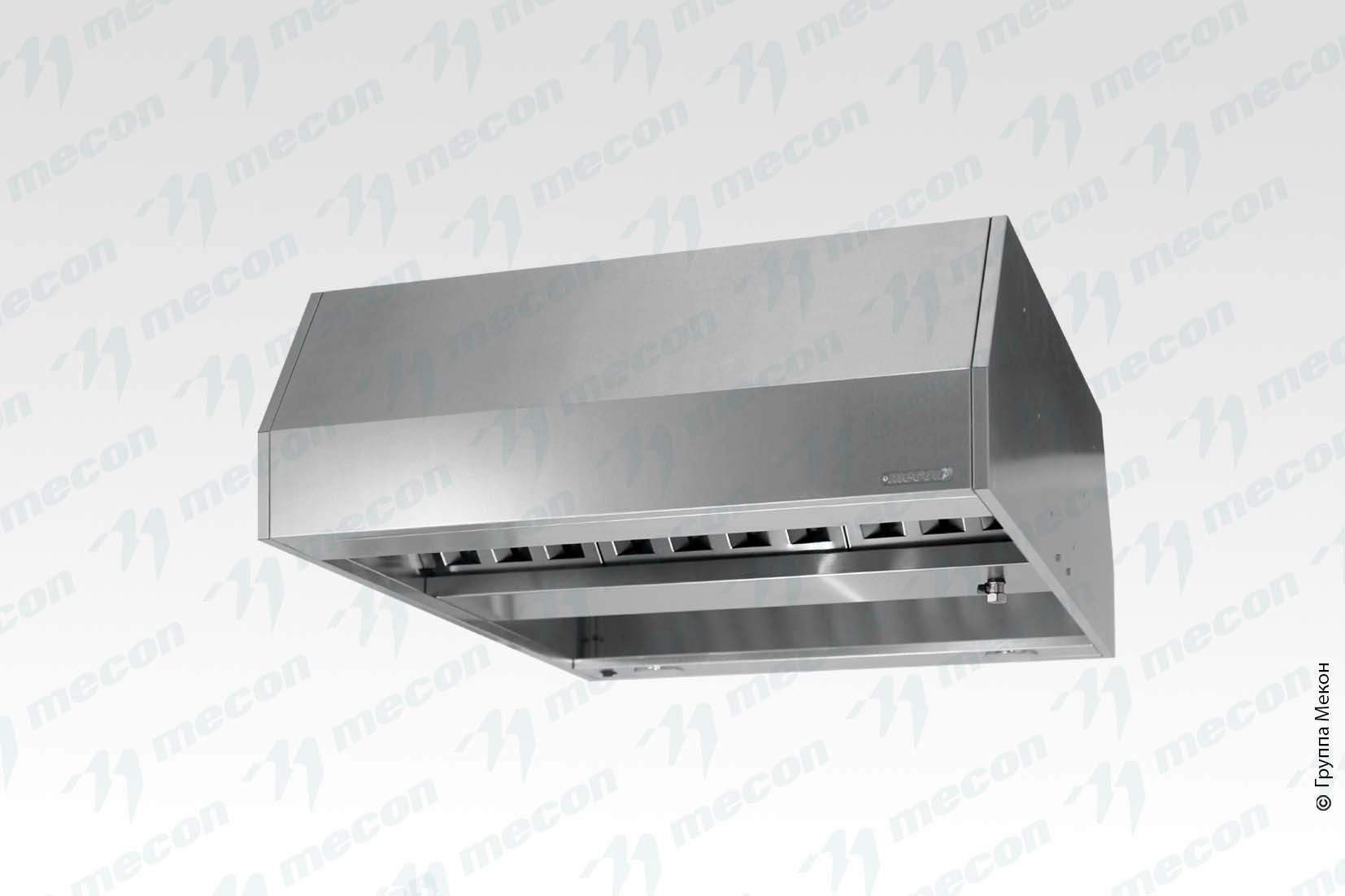 Зонт вытяжной закрытый ЗВЗб - 1000*1600*400 "Base", островной