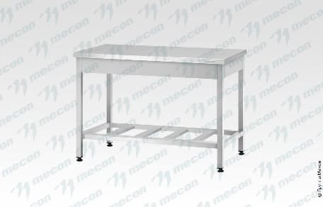 Стол производственный СПРп - 1000*600*860 "Profi Inox", борт (полка сплошная)
