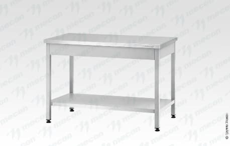 Стол производственный СПРп - 1000*600*860 "Profi Inox" (полка перфорация)