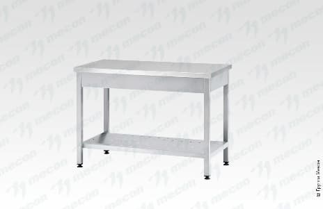 Стол производственный СПРп - 1000*600*860 "Profi Inox" (полка-обвязка)
