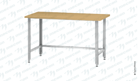 Стол кондитерский СПРн - 1200*600*860 "Norma Inox", бук/40 (полка-обвязка сварная, ножка угловая)