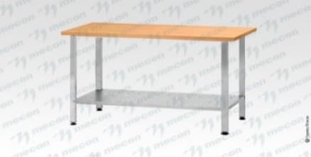 Стол кондитерский СПРн - 1200*600*860 "Norma Inox", бук/40 (полка-решетка; ножка профильная, тр. 40*40)