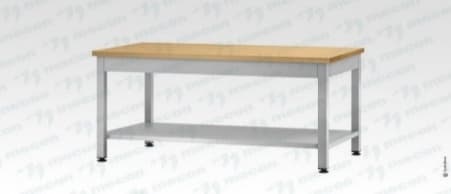 Стол кондитерский СПРп - 1500*600*860 "Profi Ral", бук/40 (полка сплошная)