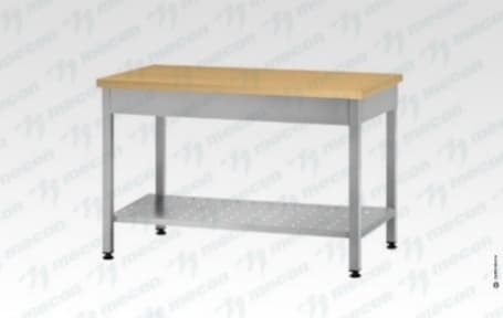 Стол кондитерский СПРп - 1500*700*860 "Profi Inox", бук/40 (полка перфорация)