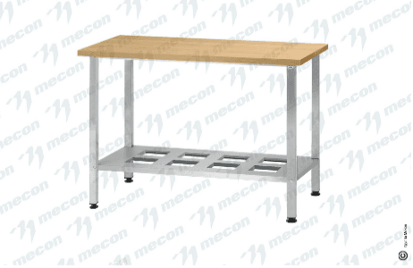 Стол кондитерский СПРн - 1200*600*860 "Norma Inox", бук/40 (полка сплошная, ножка угловая)
