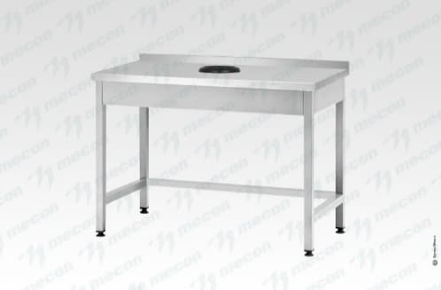 Стол производственный СПРп - 1200*700*860 "Profi Inox", сбор отходов, борт (полка-обвязка)