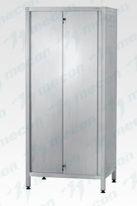Шкаф кухонный ШЗКп - 1200*500*1800 "Profi Inox", двери-купе, полки сплошн. 2 шт., без к-та замков