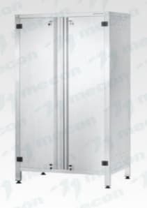 Шкаф для хлеба ШЗКп - 830*550*1800 "Profi Inox", двери распашные, 1 уровень, без к-та замков